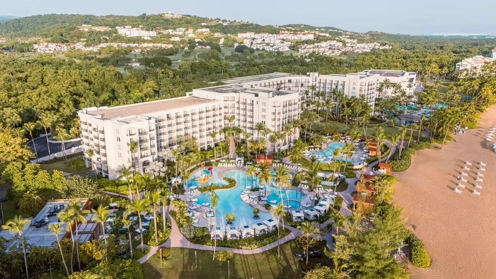 Resort pools from above